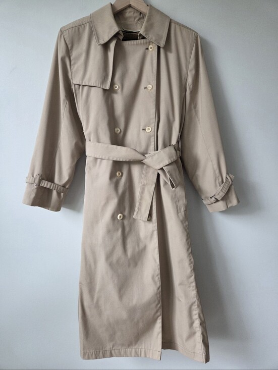 London Fog Jackets & Blazers - Vintage London Fog Tan Trench Coat Removable Fleece Liner Belted Womens Petite 8